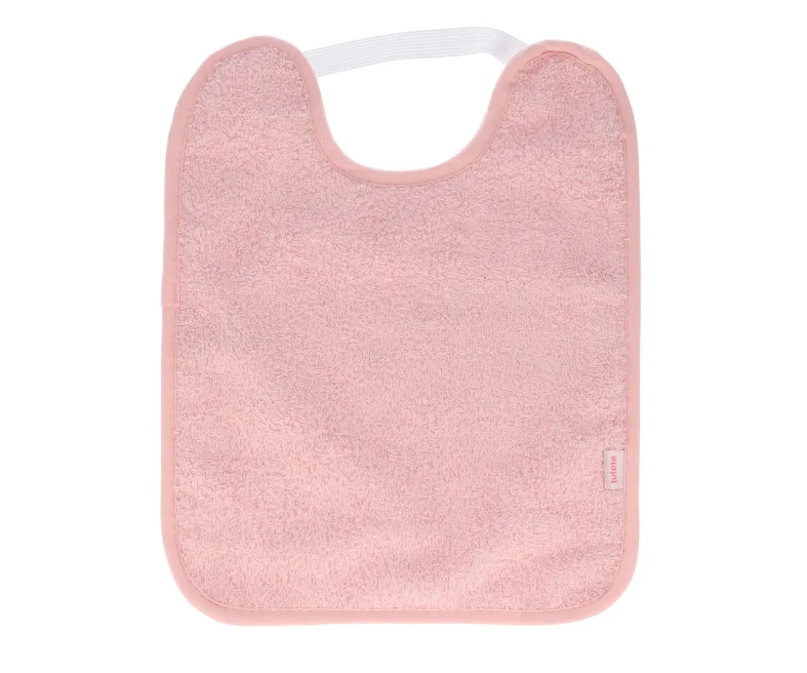 Babero Toalla Plastificado con Goma Rosa Claro