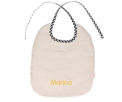 Babero Vichy Negro Personalizable