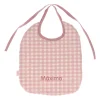 Babero Vichy Rosa Personalizable