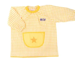 Babi con Bolsillo Central Estrella Amarillo Personalizable