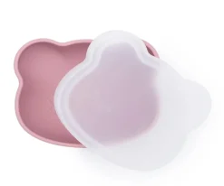 Bol con Ventosa y Tapa Oso Dusty Rose