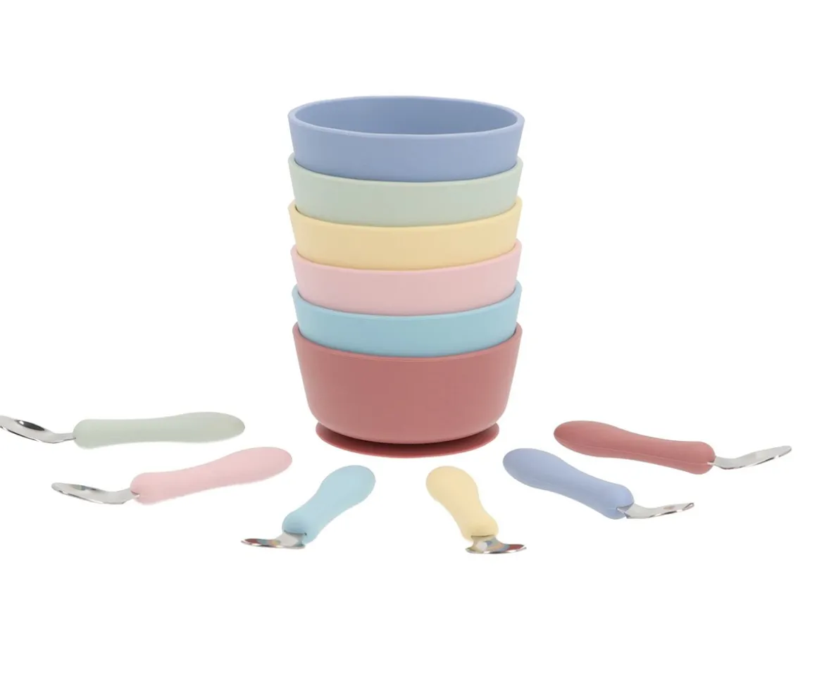Bol Silicona + Cuchara Acero Sage