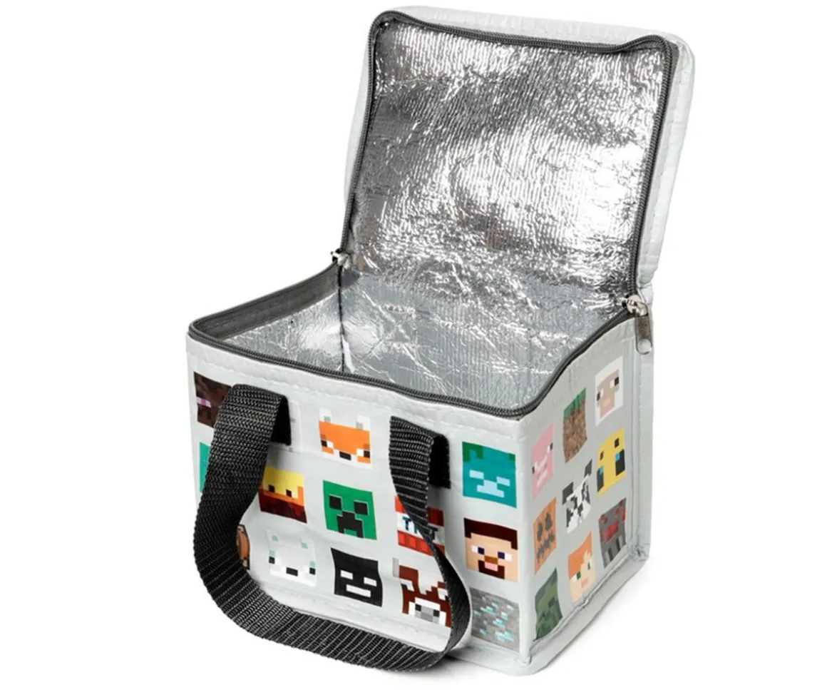 Bolsa Almuerzo Térmica Caras Minecraft Personalizable