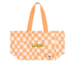 Bolsa de Playa Check Naranja Personalizable