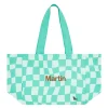 Bolsa de Playa Check Verde Personalizable