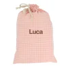 Bolsa Merienda Nordic Check Blush Personalizable
