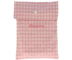Bolsa para Pañales Vichy Rosa Personalizable