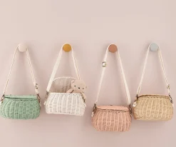 Bolsito Ratán Mini Chari Chalk