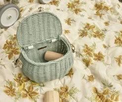 Bolsito Ratán Mini Chari Vintage Blue