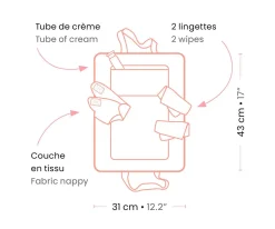 Bolso Cambiador Pink Peak Pomea para Muñecos