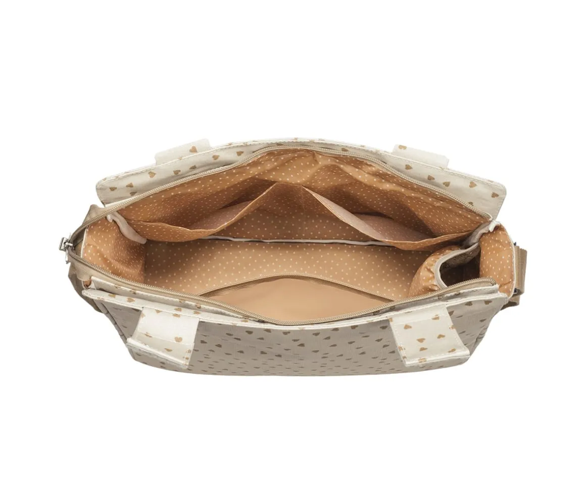 Bolso Organizador Corazones Poppy Canela