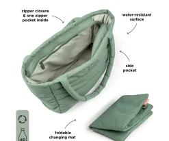 Bolso Tote Acolchado Green con Cambiador