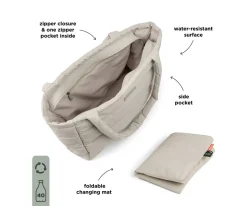 Bolso Tote Acolchado Sand con Cambiador