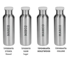 Botella Acero Básica Malva Personalizable 750ml