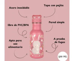 Botella Acero Conejo 500ml