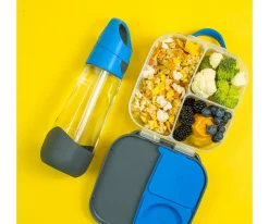 Botella de Tritán con Pajita 600 ml Blue Slate