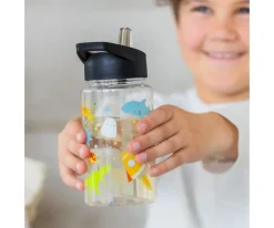 Botella Plástico con Pajita Galaxy 450ml