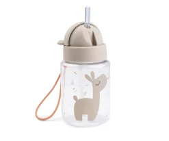 Botella Plástico con Pajita Celebration Sand