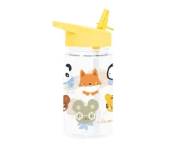 Botella Plástico con Pajita Personalizable Animal Friends 450ml