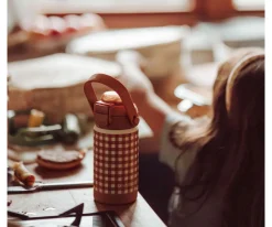 Botella Térmica Acero Sip + Chug Sienna Gingham 350ml