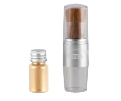 Brocha & Polvos Brillantes Dorado