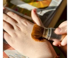 Brocha & Polvos Brillantes Dorado