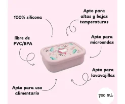 Caja Almuerzo de Silicona Unicornio