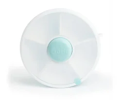 Caja Almuerzo Snack Spinner Flip, Correa de Mano y Hoja de Pegatinas Macaron Blue