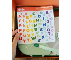 Caja Almuerzo Snack Spinner Flip, Correa de Mano y Hoja de Pegatinas Coral Pink