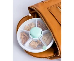 Caja Almuerzo Snack Spinner Flip, Correa de Mano y Hoja de Pegatinas Mint Green