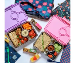 Caja Almuerzo Yumbox Pret Acero Normandy Blue 4 Compartimentos