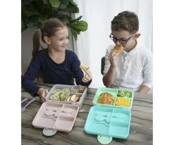 Caja Bento 2 Niveles Pink Purple Grey