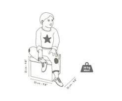 Caja de Almacenamiento Con Asiento Estrellas