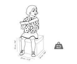 Caja de Almacenamiento Con Asiento Conejo