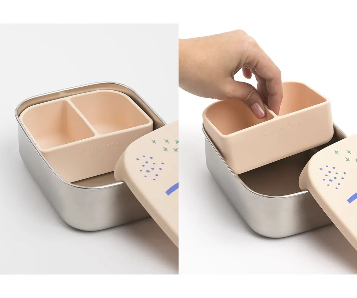 Caja de Almuerzo Acero con Separador Extraíble Confetti