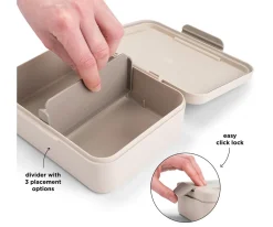 Caja de Almuerzo con Divisor Celebration Sand