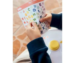 Caja de Almuerzo Grande Snack Spinner Slide con Hoja Pegatinas Macaron Blue