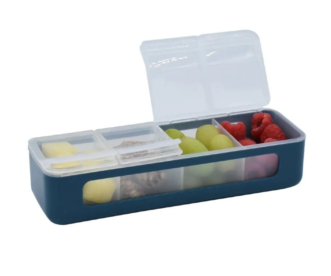 Caja Snackle 4 Compartimentos Blue Luxe