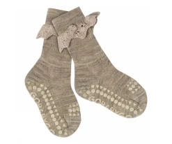 Calcetines Suela Antideslizante Lana Merino Light Brown Melange