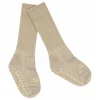 Calcetines Suela Antideslizante Bambú Glitter Champagne Beige