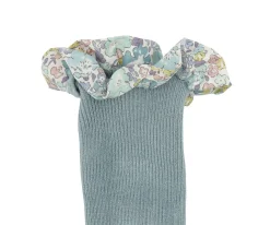 Calcetines Suela Antideslizante Bambú Liberty Dusty Blue