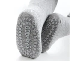 Calcetines Suela Antideslizante Bambú Gris Claro