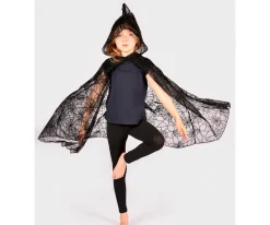 Capa Araña Negro T.3-8 años