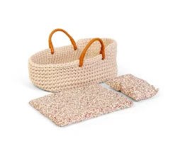 Capazo Moisés Mediano Croché para Muñecas