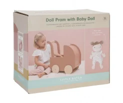 Carrito de Madera con Muñeca Blandita