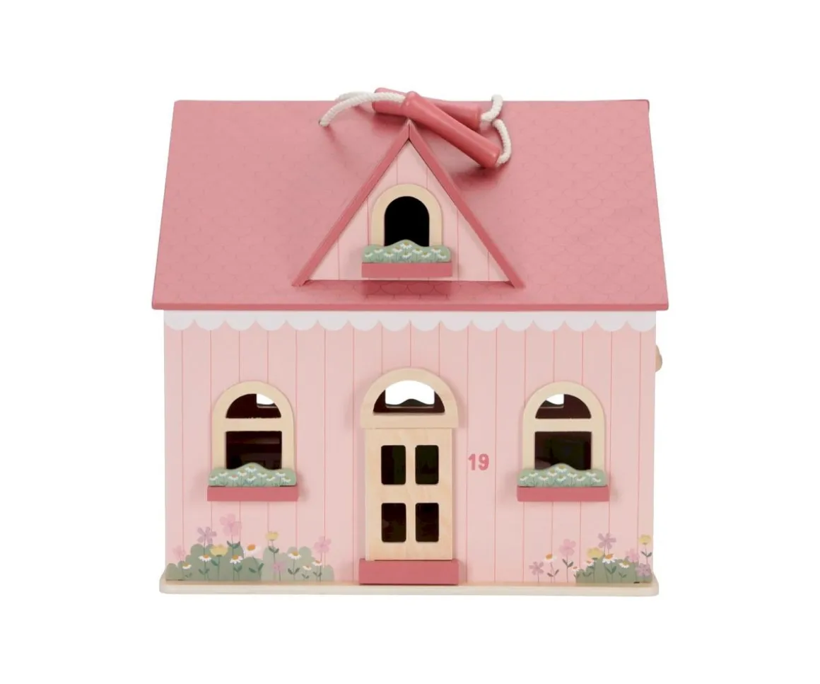 Casa de Muñecas de Madera Portable