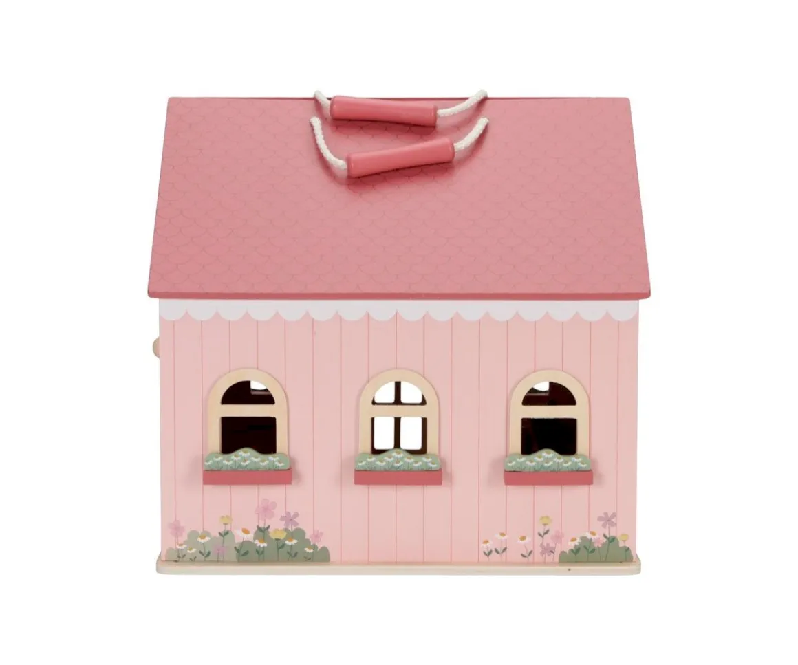 Casa de Muñecas de Madera Portable