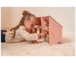 Casa de Muñecas de Madera Portable