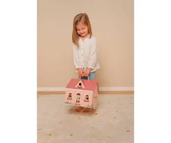 Casa de Muñecas de Madera Portable