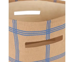 Cesta Almacenamiento Grande Vibes Brown Blue Windowpane